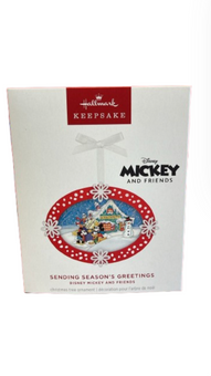 Hallmark 2025 Keepsake Mickey Friends Greetings Papercraft Christmas Ornament N