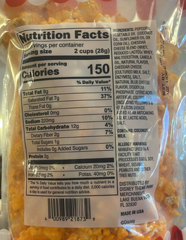 Disney Parks Mickey Main Street Popcorn Cheddar New Sealed