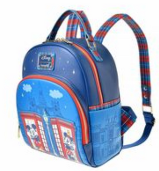 Disney Parks Epcot UK London Mickey Minnie Loungefly Mini Backpack New With Tag