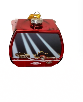 Disney Parks Skyliner Pirates of the Caribbean Glass Christmas Ornament New