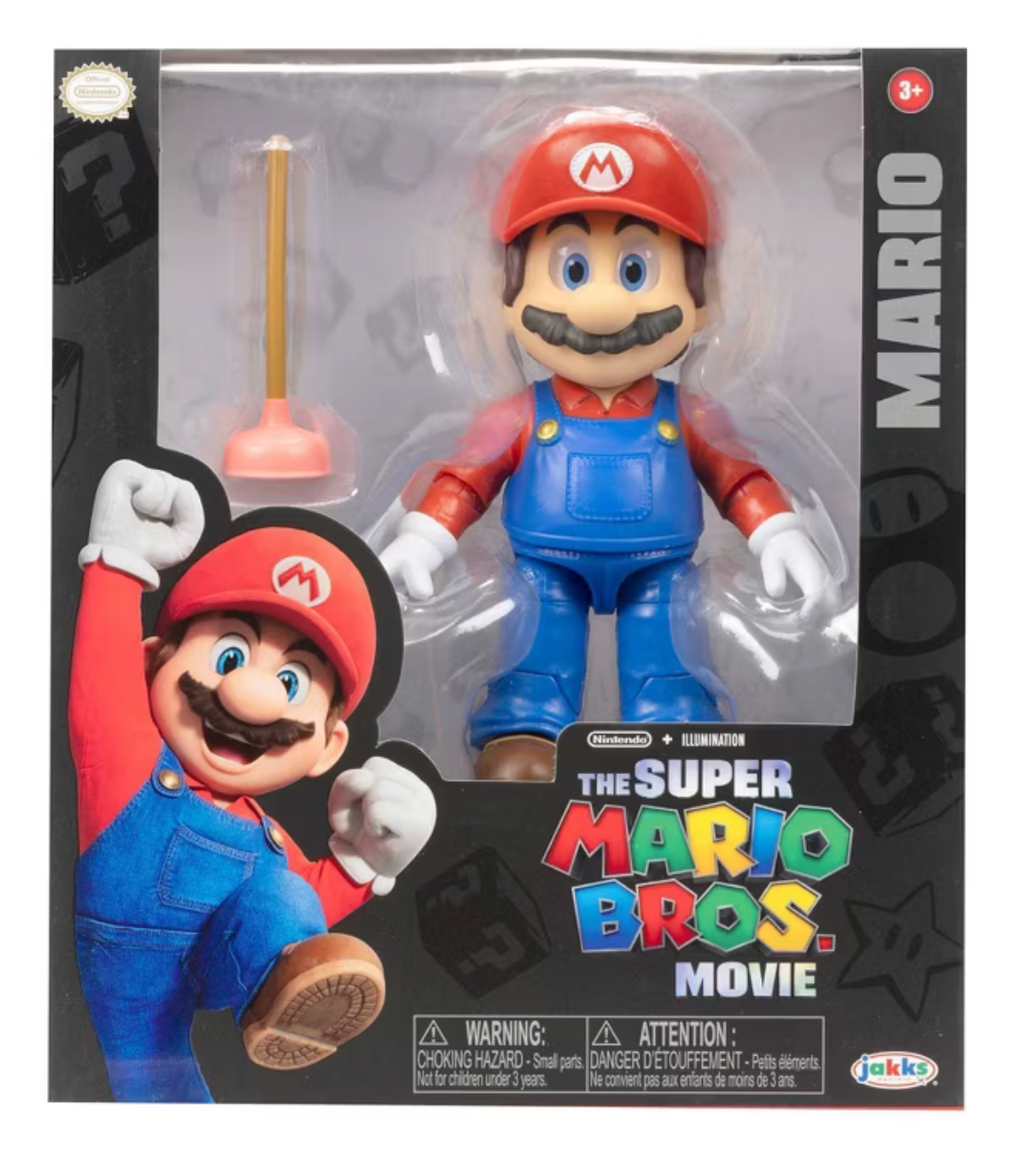 New Super Mario Bros. マリオ フィギュア Nintendo The Super Mario Bros. Movie Mario Figure with Plunger