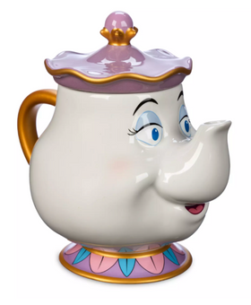 Disney Parks Mrs. Potts Sculpted Mug with Lid Beauty and the Beast New With Tag