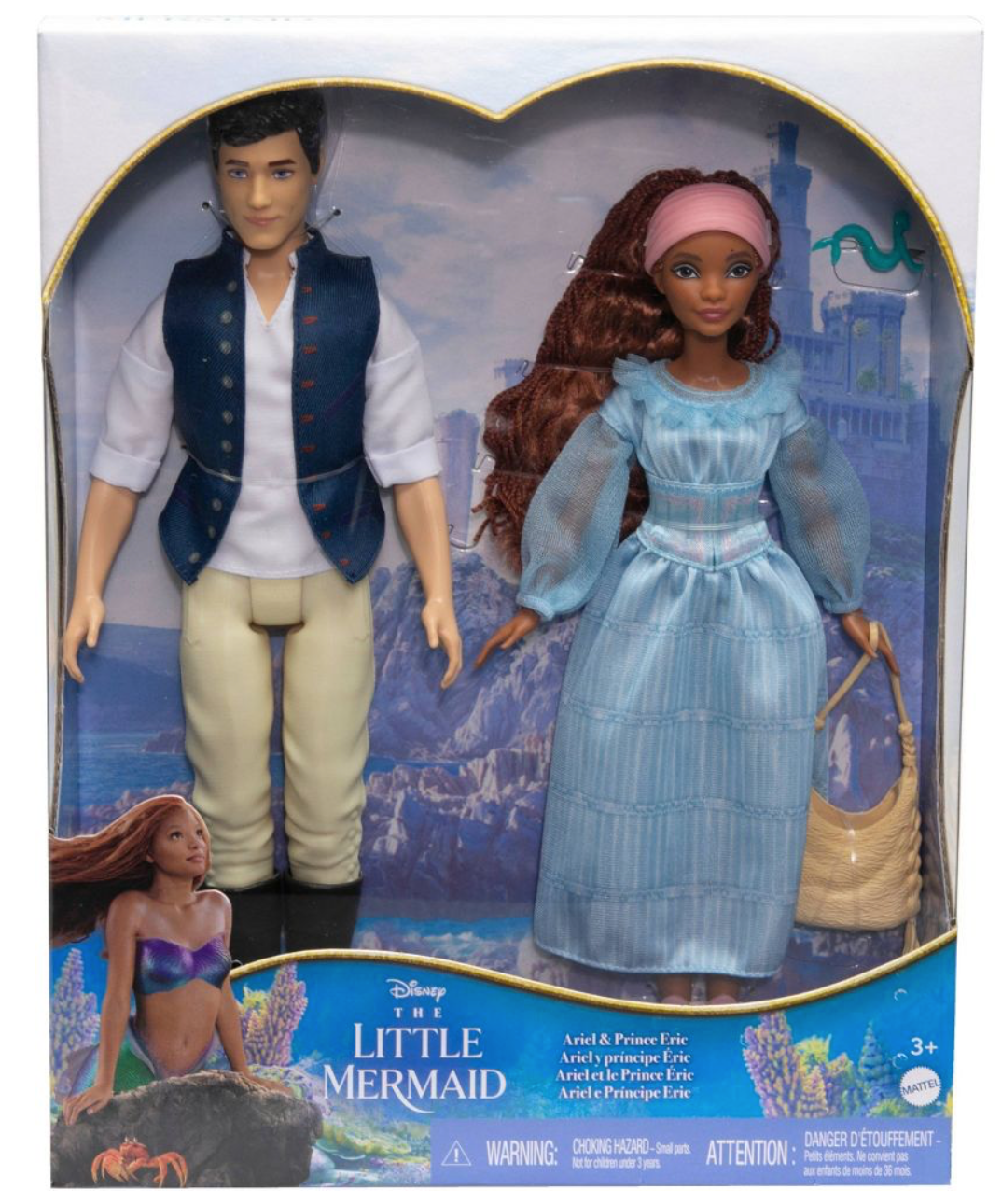 Disney The Little Mermaid Ariel Prince Eric Fashion Dolls New