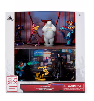 Disney Parks Big Hero 6 Hiro Baymax Tadashi Figurine Playset Toy New With Box