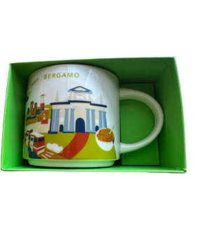 Starbucks You Are Here Bergamo Italy Ceramic Coffee Mug New with Box