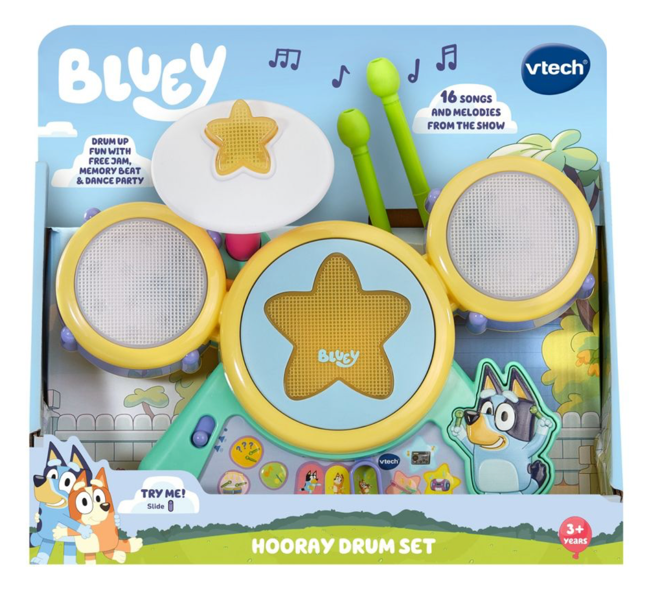 Water Table For Kids Ages 4-8 VTech Bluey Hooray Drum Set