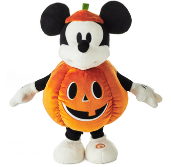 Hallmark Halloween Disney Jack-o'-Lantern Mickey Plush With Sound and Motion New
