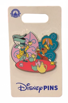 Disney Parks Alice in Wonderland Mad Hatter March Hare Tea Party Pin New w Card