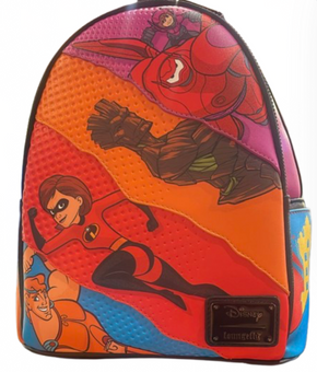 Disney Parks Big Hero Groot Incredibles Hercules Loungefly Backpack New With Tag