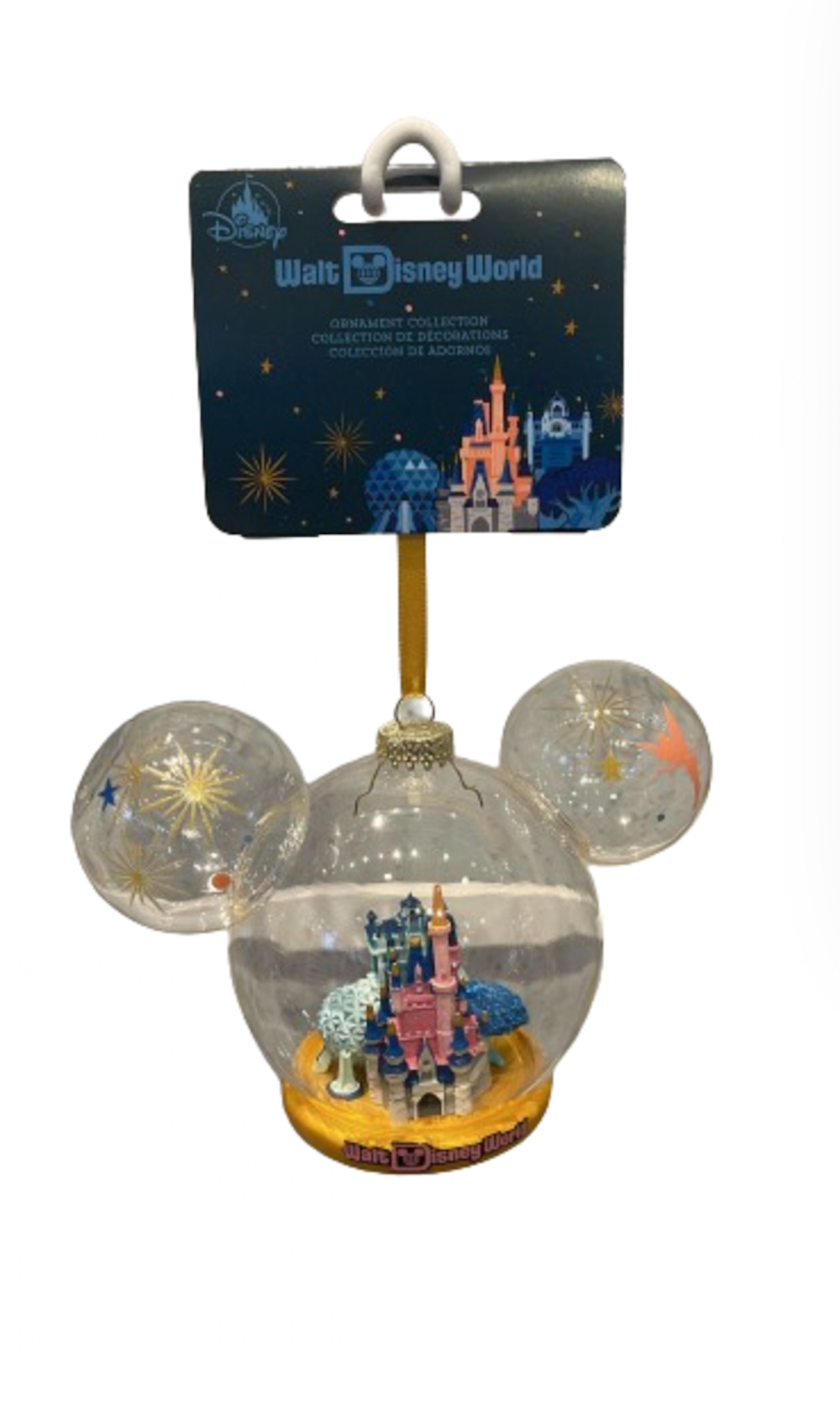 Disney Parks Walt Disney World Icon Glass Christmas Ornament
