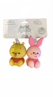 Hallmark Better Together Disney Winnie and Piglet Magnetic Christmas Ornament N