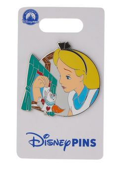 Disney Parks Alice in Wonderland Alice and White Rabbit Pin New With Card