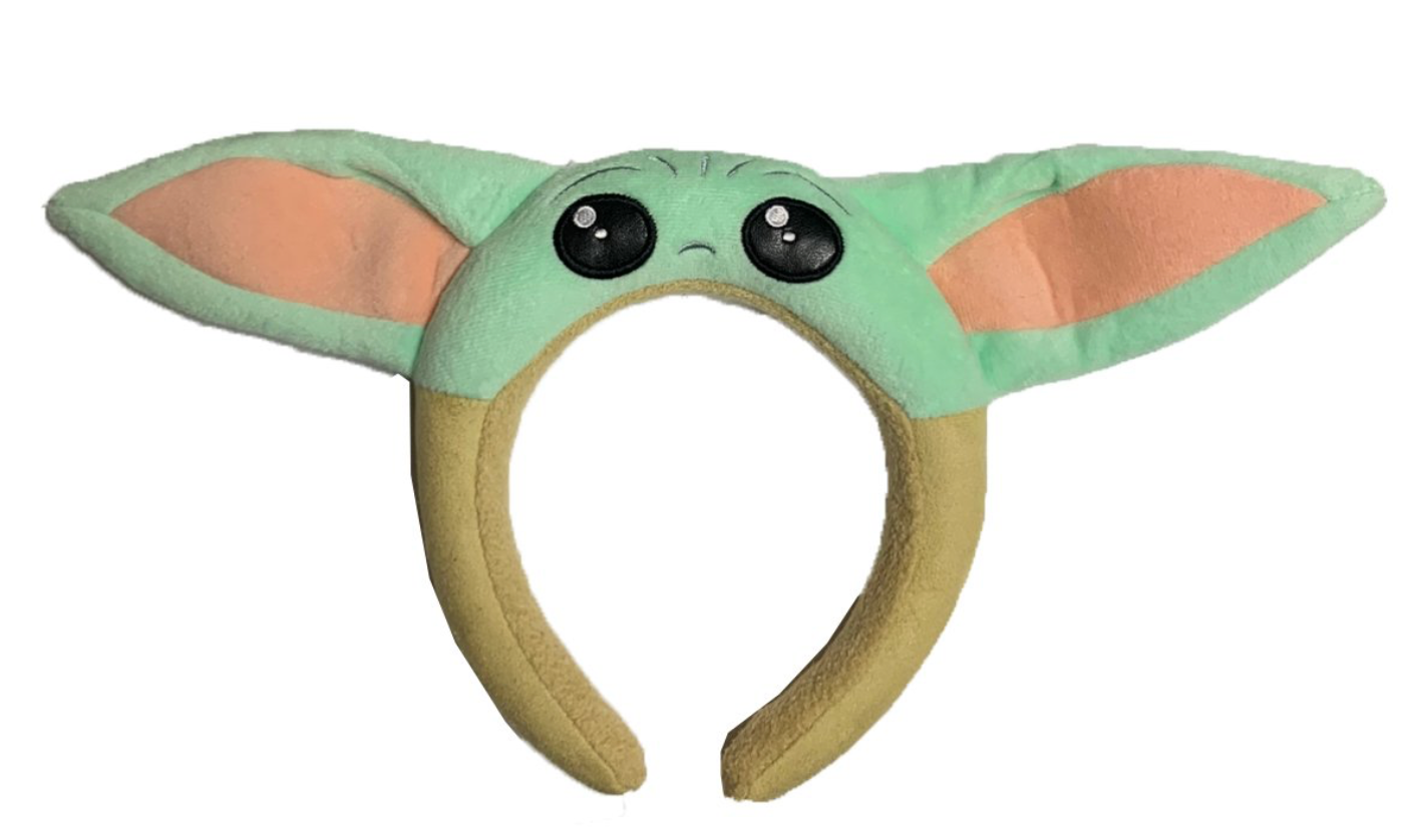 Star Wars Light Green Plush Ear Headband Star Wars Grogu Plush Padded Ears Headband Embroidered Solid  main image 2