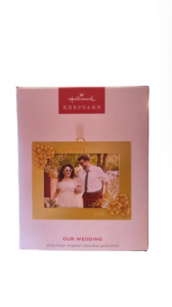 Hallmark 2025 Keepsake Our Wedding Metal Photo Frame Christmas Ornament New Box