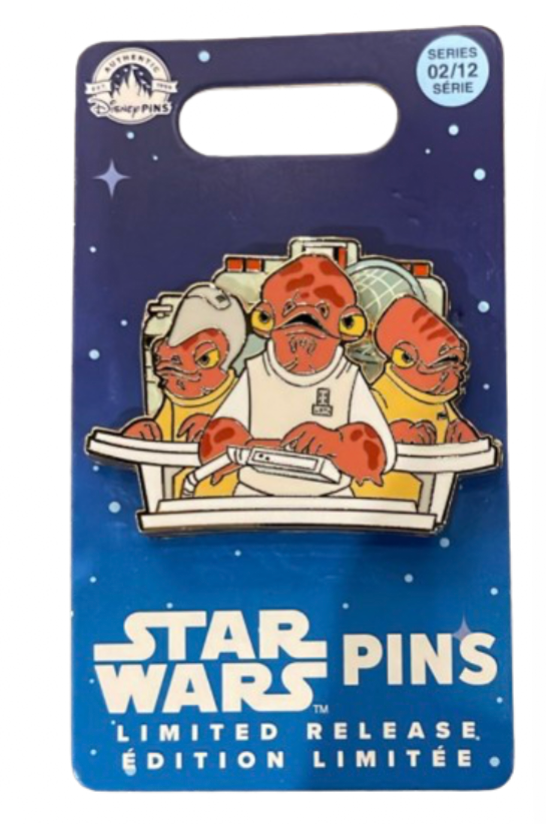 Disney Parks Star Wars Admiral Ackbar 2/12 Pin New With Card – I