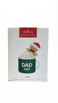Hallmark 2025 Keepsake Dad Gingerbread Boy in Mug Christmas Ornament New Box