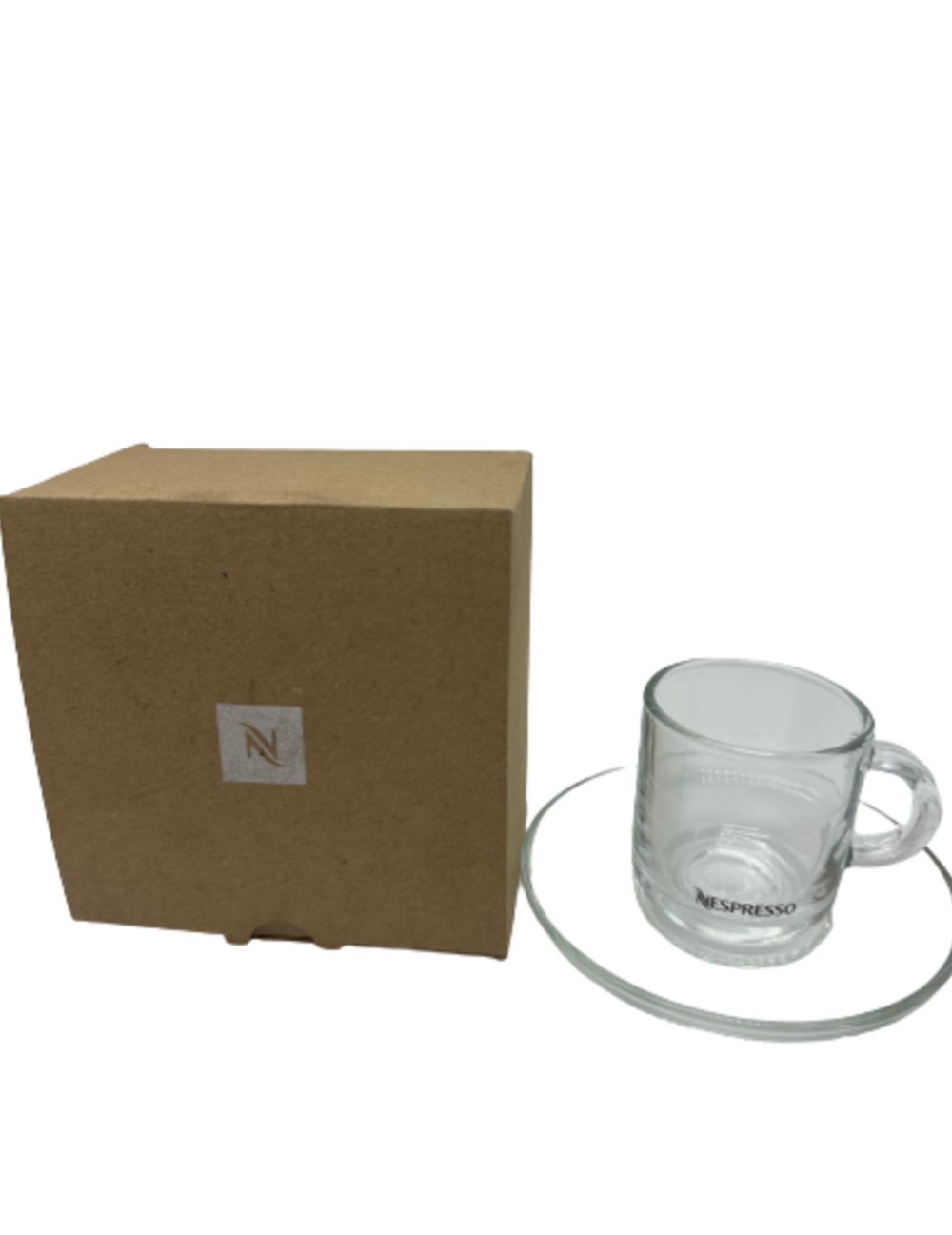 Nespresso Vertuo Espresso Coffee Glass Cup with Saucer New with