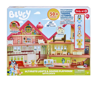 Bluey Ultimate Lights & Sounds Playhouse with Lucky Toy New With Box
