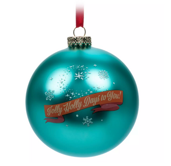 Disney Santa Mickey and Friends Glass Ball Sketchbook Christmas Ornament New