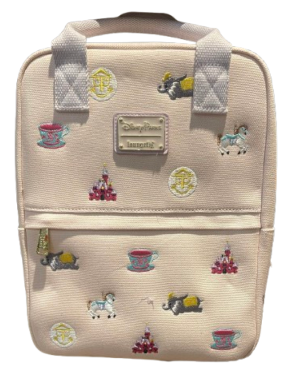 Disney Parks Fantasyland Canvas Loungefly Backpack Bag White  display picture 1