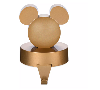 Disney Parks Mickey Icon Golden Holiday Stocking Holder New with Box