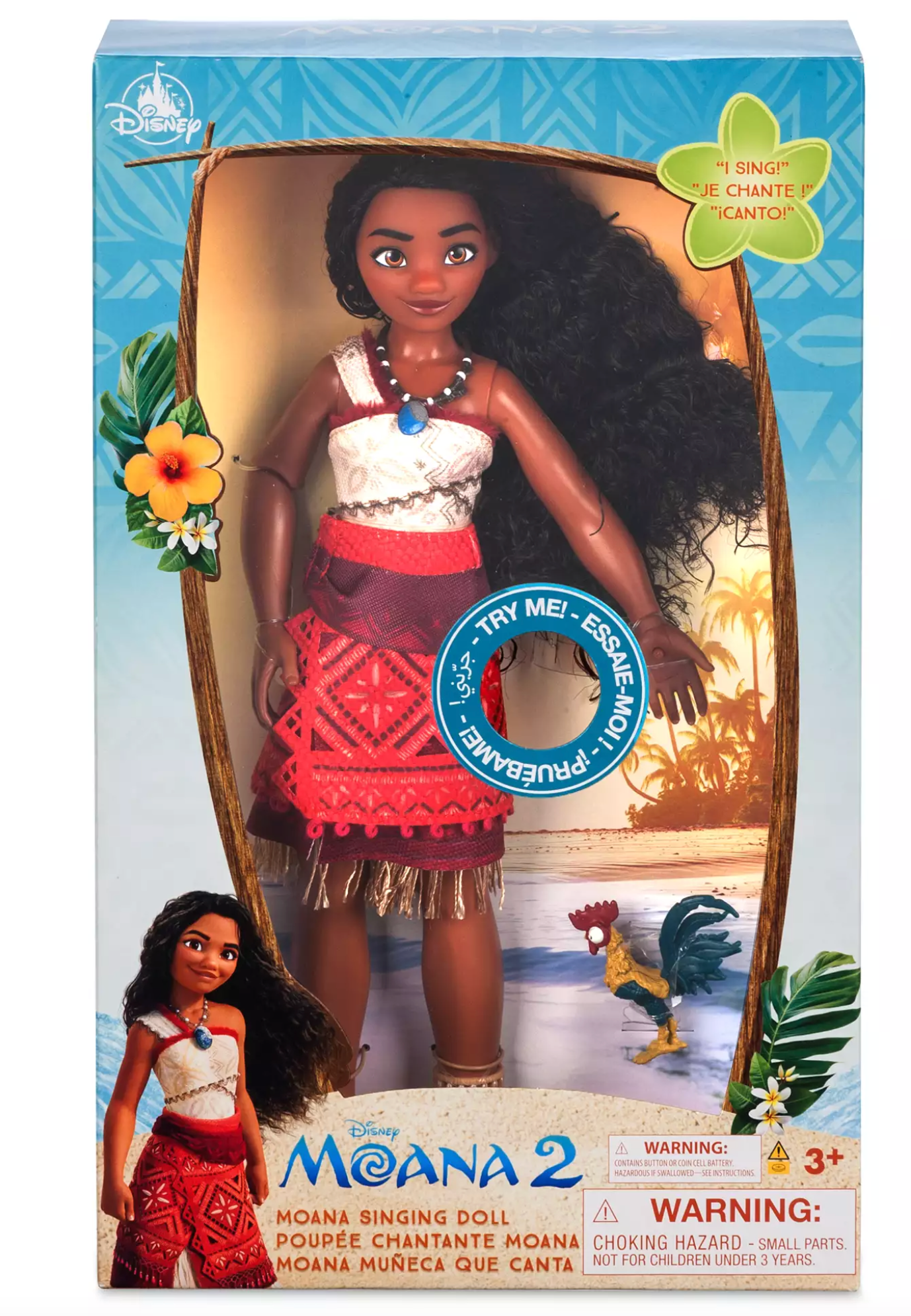Disney Store Parks Moana Singing Doll Vaiana Moana New with Box