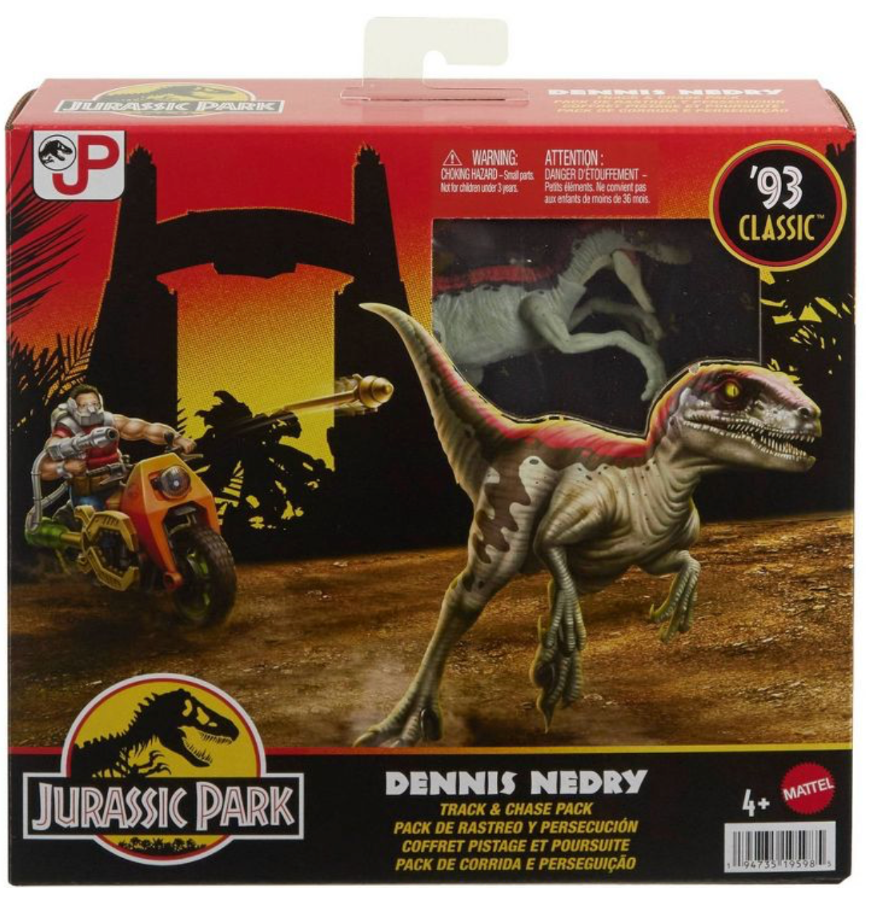 Jurassic World Dennis Nedry '93 Classic Track and Chase Pack Toy