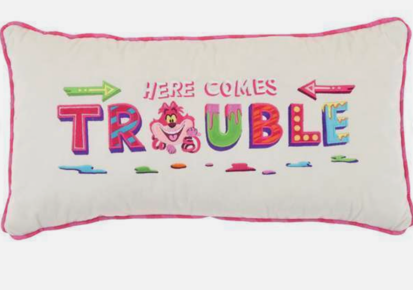 Disney Parks Madly Mischievous Here Comes Trouble Pillow Lewis Whitman New w Tag