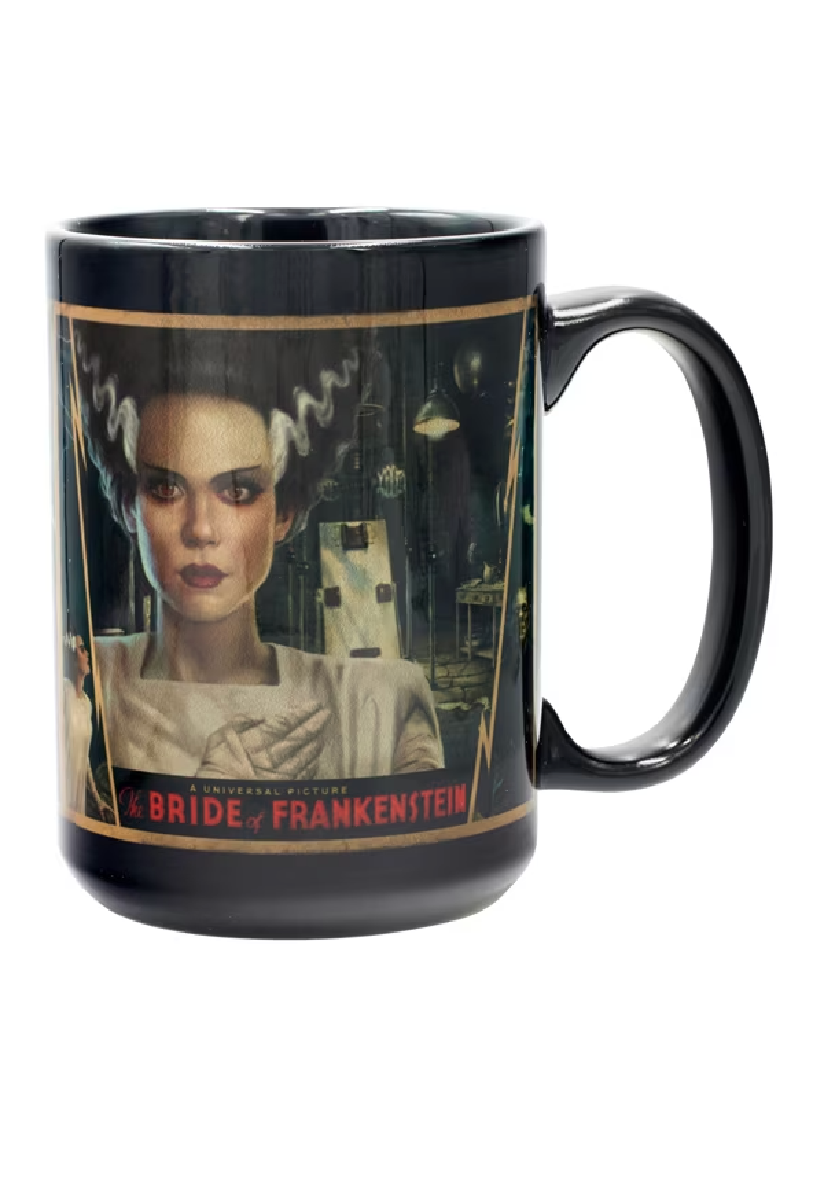 universal monsters coffee mug Universal Studios Monsters Bride of Frankenstein Poster 16oz Coffee Mug New
