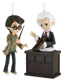 Hallmark Harry Potter and Ollivander Christmas Ornaments, Set of 2 New with Box