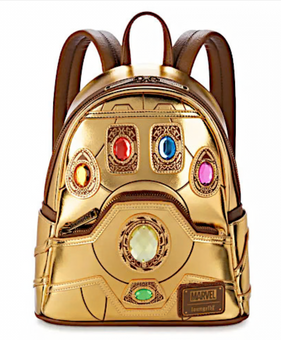 Disney Parks Marvel Thanos Loungefly Infinity Stones Gold Mini Backpack New Tag