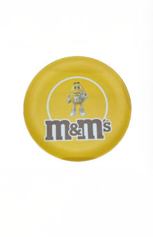 M&M's World Yellow Silhouette Character Melamine Satin Finish Plate New