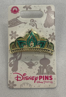 Disney Parks Princess Jasmine Aladdin Crown Pin New with Card