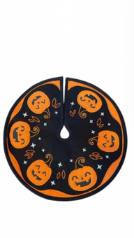 Hallmark 2025 Keepsake Mini Halloween Time Fabric 12inc Tree Skirt New with Tag