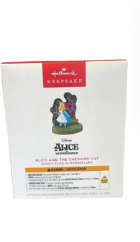 Hallmark Keepsake 2025 Alice and the Cheshire Cat Christmas Ornament W Light New