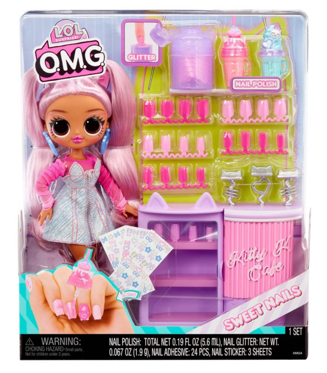 Surprise! OMG Sweet Nails – Kitty K Cafe 15 Surprises Toy
