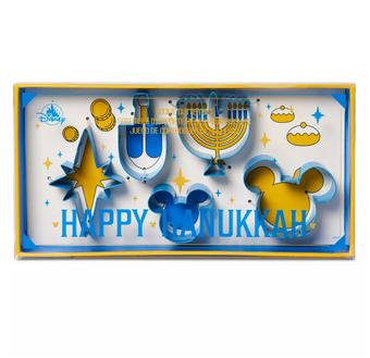 Disney Parks Mickey Icons Menorah Dreidel Star Hanukkah Cookie Cutter Set New