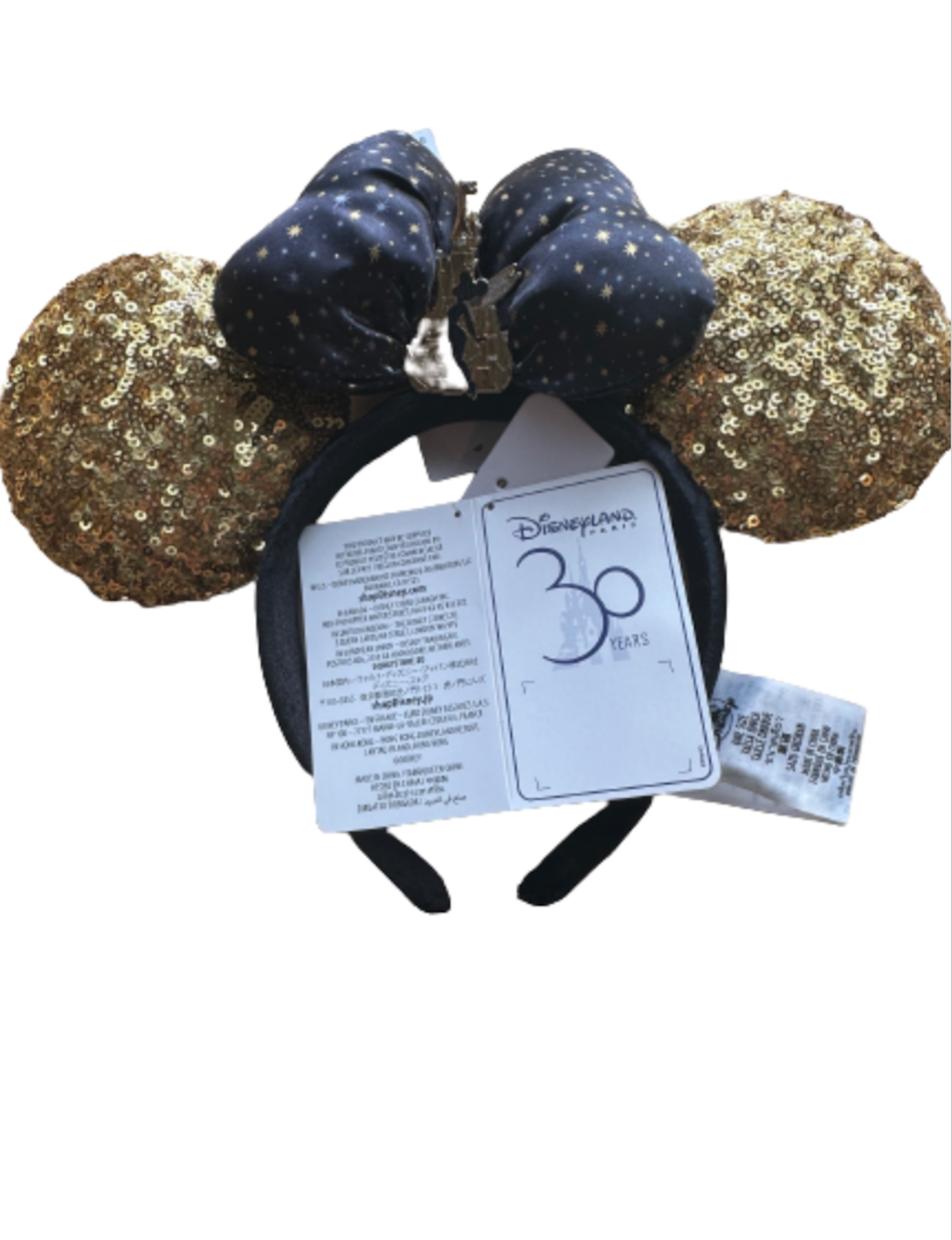 Disneyland Paris 30 Years ~ Tinker Bell & Castle Sequin Headband Disneyland Paris 30 Anniversary Castle Tinker Bell Gold  main image 3