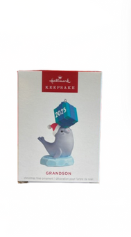 Hallmark 2025 Keepsake Grandson Seal Christmas Ornament New with Box