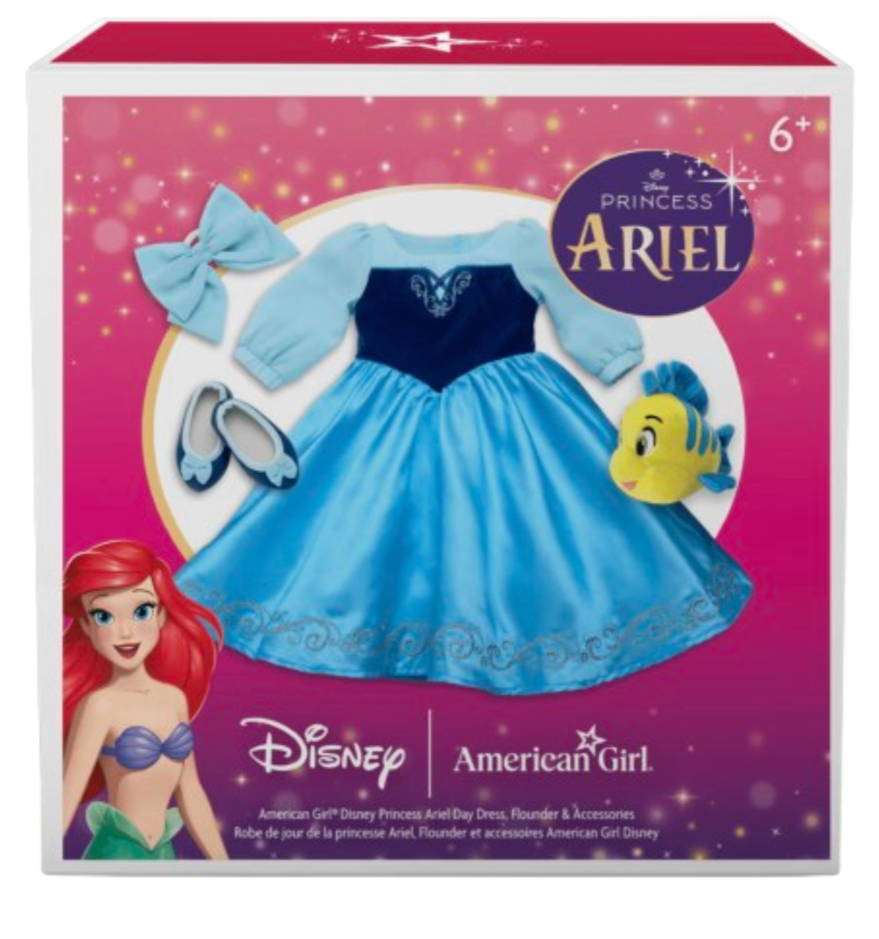 American Girl Disney Princess Ariel Day Dress, Flounder & Accessories for 18-inch Dolls