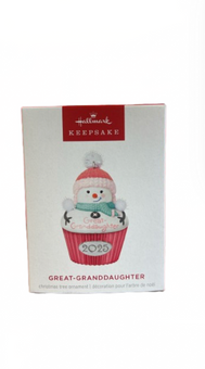 Hallmark 2025 Keepsake Great-Granddaughter Cupcake Christmas Ornament New w Box