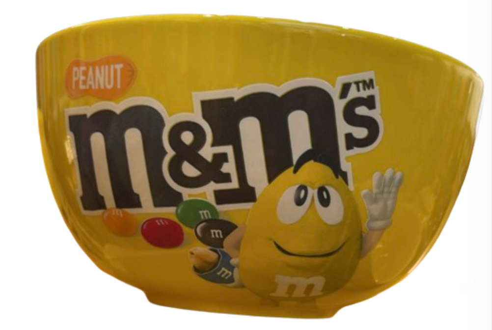 【M&M’s キャラクターボウル（イエロー）】 M&M's World Peanut Bag Yellow Character Ceramic Bowl New