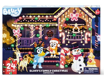 Bluey's 2024 Bluey Bingo Family Christmas Surprise Pack Advent Calendar New