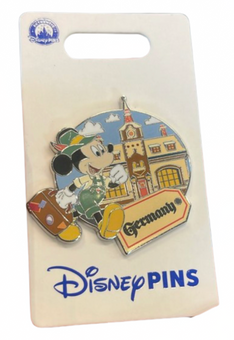 Disney Parks Epcot Mickey Mouse Traveling Germany Pin New with Card