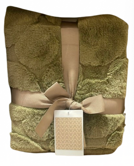 Disney Parks Mickey Mouse Icon Green Home Collection Throw Blanket New With Tag