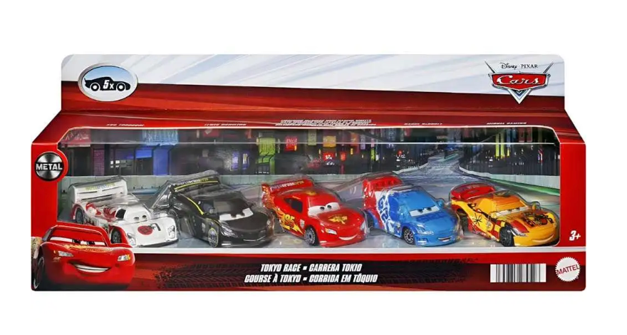 Disney Parks Pixar Cars 3 Tokyo Race Lightning McQueen Diecast Set