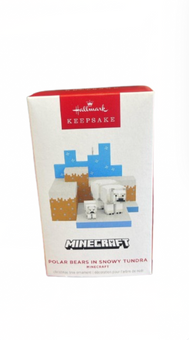 Hallmark 2025 Keepsake Minecraft Polar Bears in Snowy Tundra Christmas Ornament