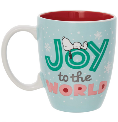 Department 56 Peanuts Snoopy Joy to the World Holiday Coffee mug New with Box