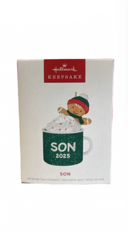 Hallmark 2025 Keepsake Son Gingerbread Boy in Mug Christmas Ornament New Box