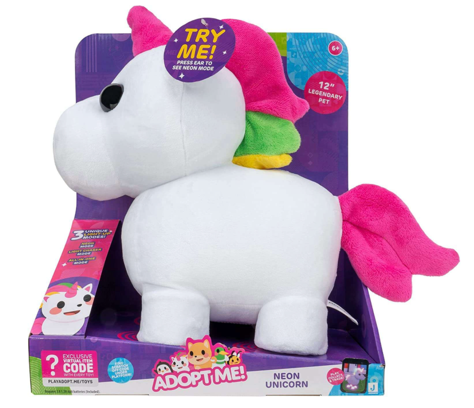Adopt Me! Neon Unicorn 12-Inch Interactive Plush Toy New With Tag Adopt Me! Neon Unicorn 12-Inch Interactive Plush Toy New With Tag